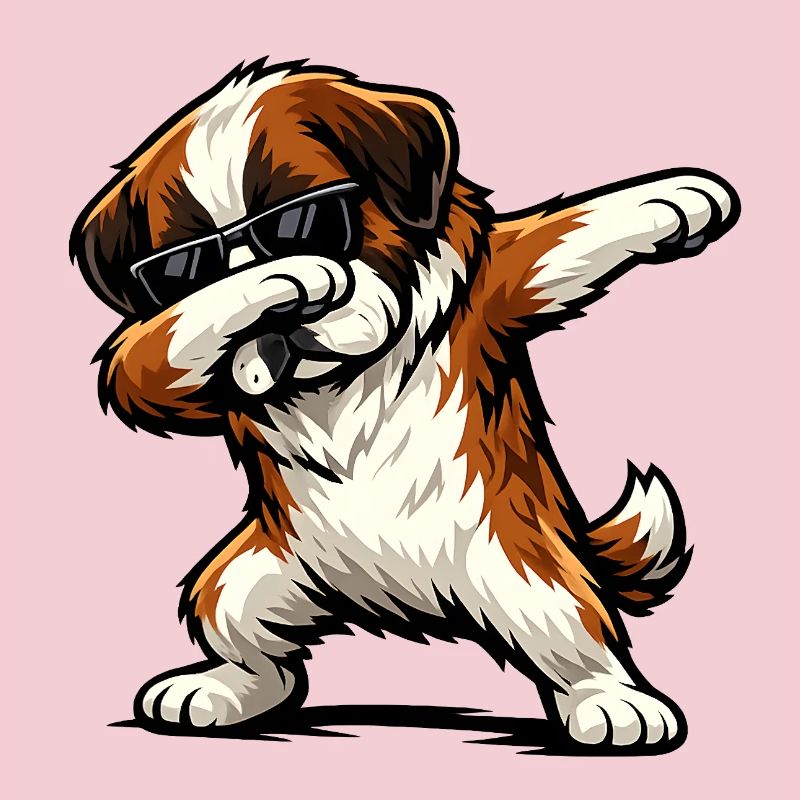 Dabbing Bernhardiner