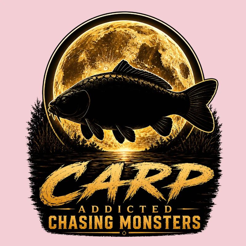 Mitternachtskarpfen-süchtiges Monsterfischen-Design
