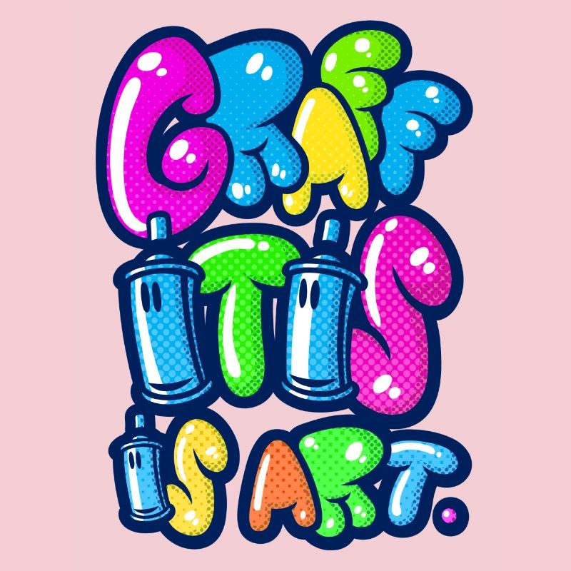 graffitis multicolors d'art