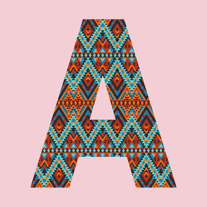 Buchstabe A- Boho-Design