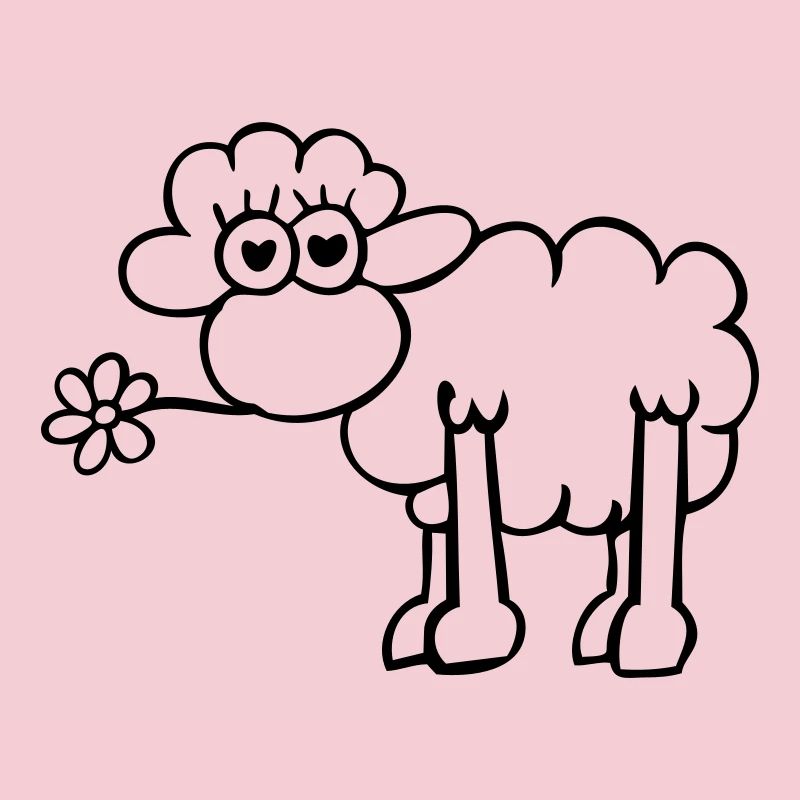 verliebtes Schaf 1farb