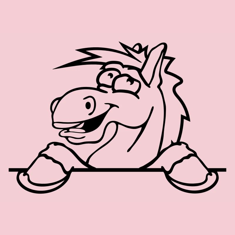 funny comic cartoon horse wall shield text empty u