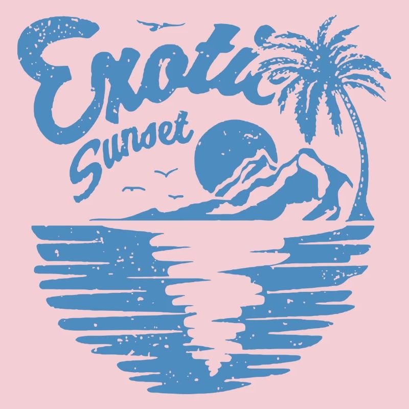 Exotic Sunset Palm Design