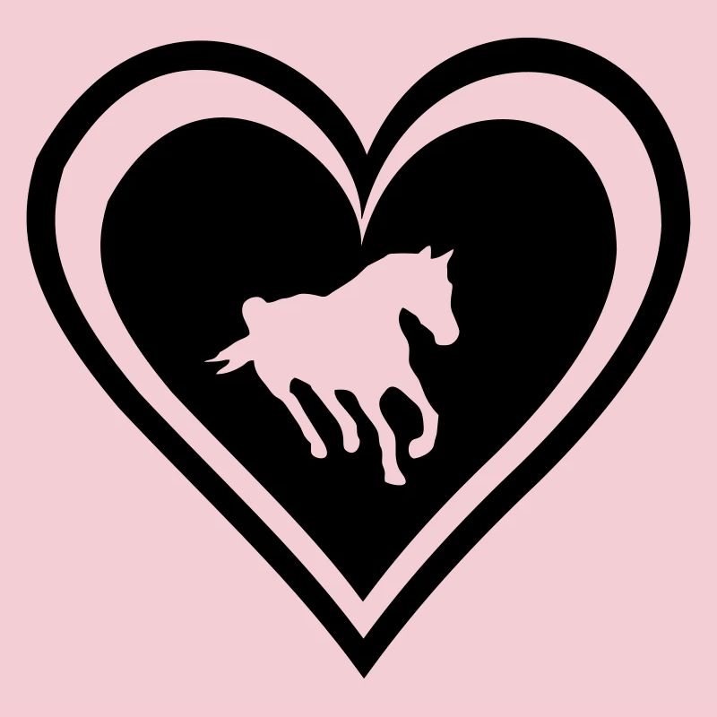 Herz mit Pferd