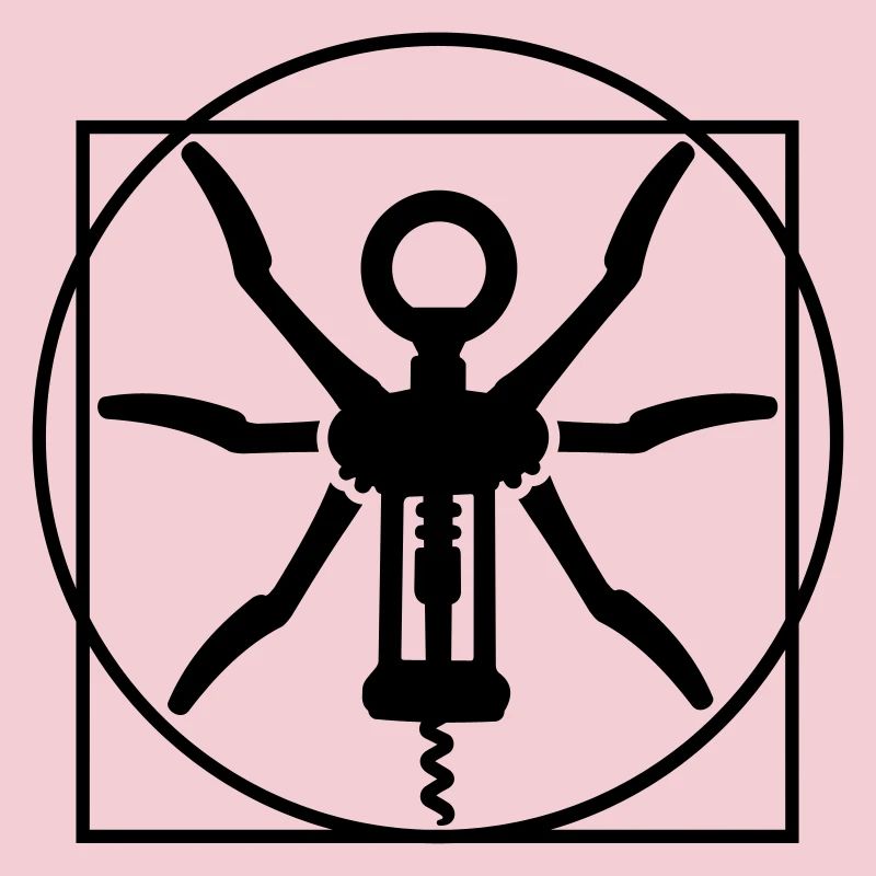 Vitruvian Mann Wein Korkenzieher Leonardo Da Vinci
