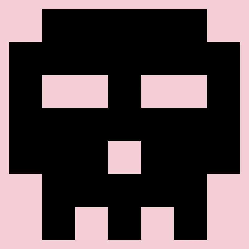 Pixel-Schädel.