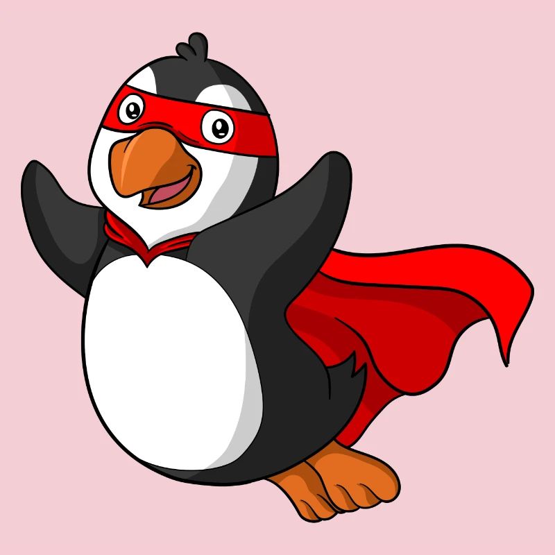 Superheld Pinguin