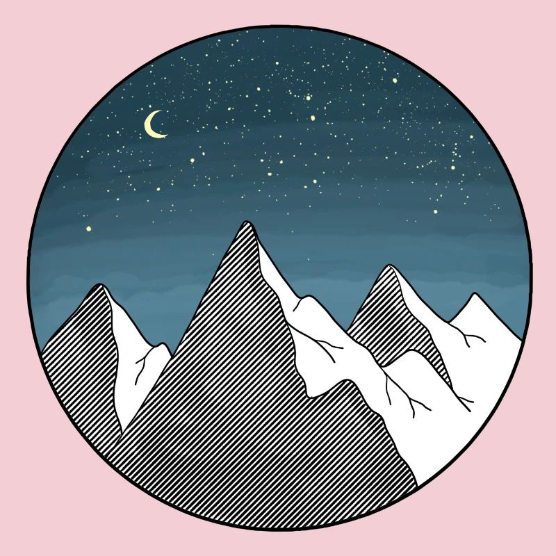 Mountain starry sky