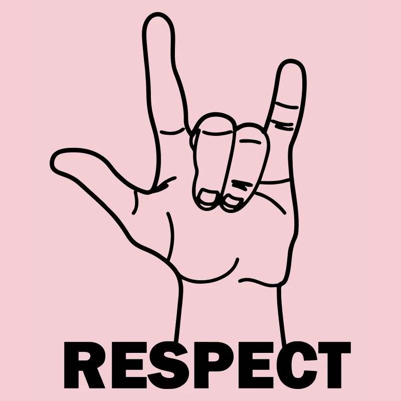 Respect des gestes de la main avec le texte RESPECT