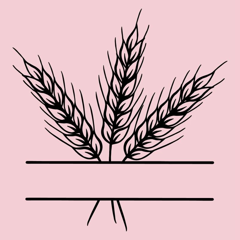 Bannière de texte trois tiges de grain