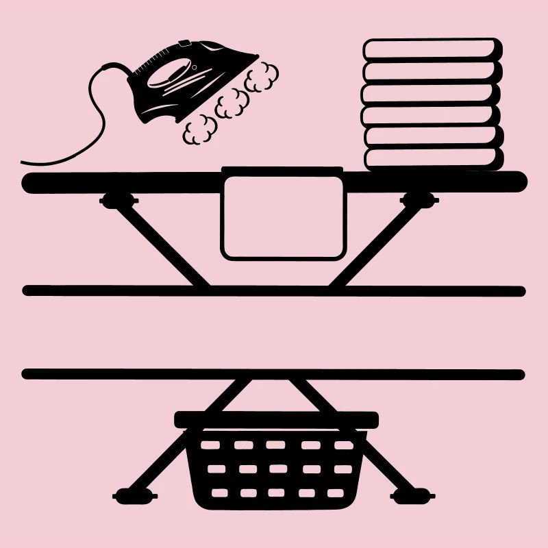 Dampfbügeleisen Paste und Textbanner