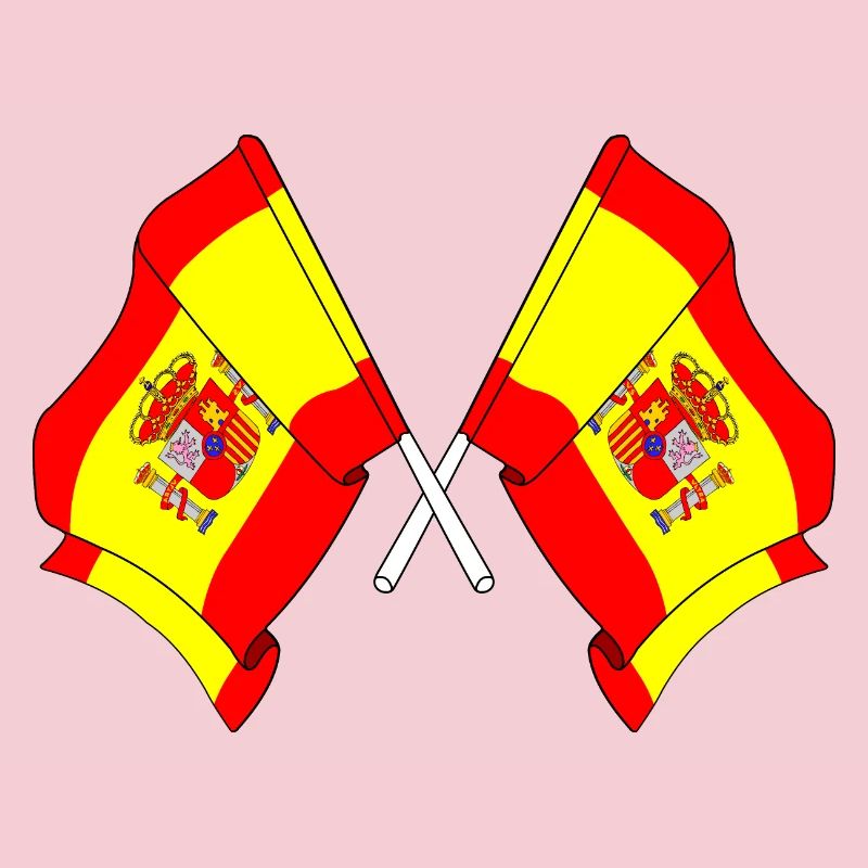 Zwei Flaggen Spanien