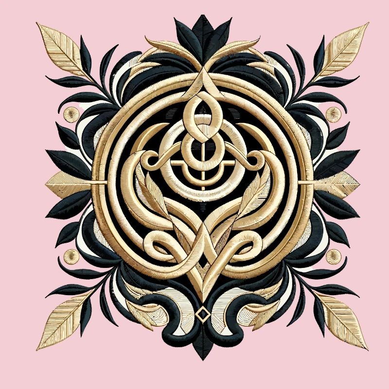 Luxury Minimalist Abstract Embroidery Design
