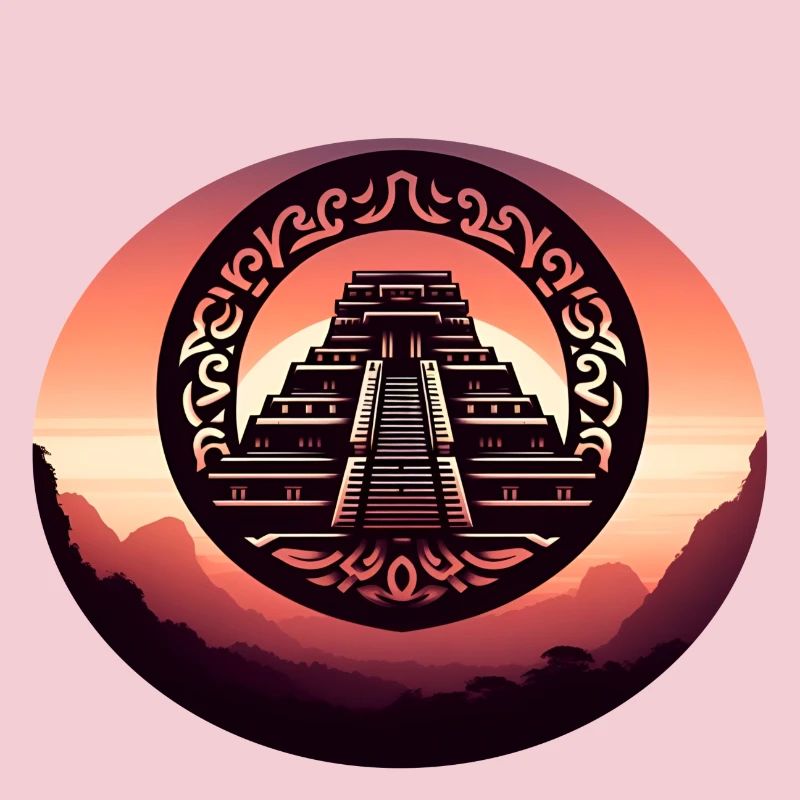 Visite tribale aztèque de la pyramide du temple maya