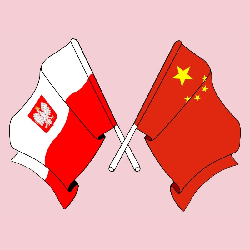 Drapeau de la Pologne, drapeau de la Chine