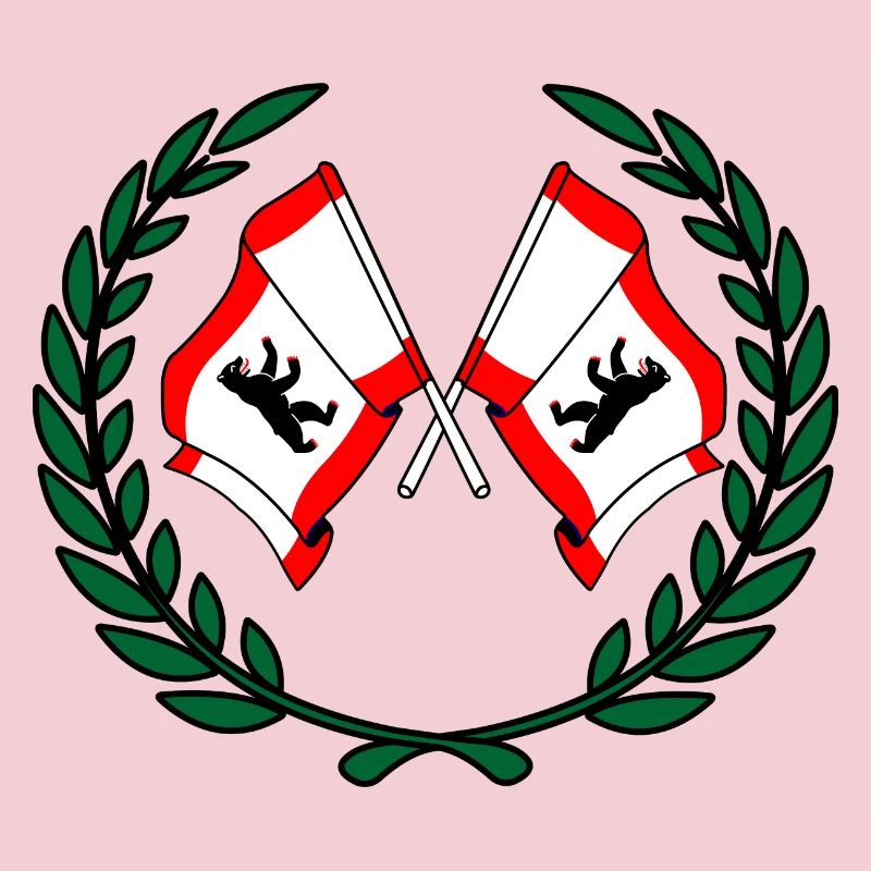 Drapeaux Couronne de laurier de Berlin