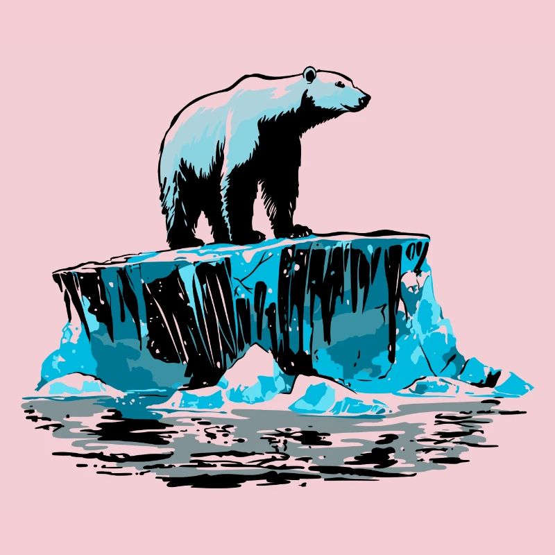 Eisbär auf Eisscholle – Arktisches Design