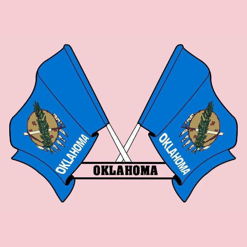 Zwei Flaggen mit dem Text OKLAHOMA