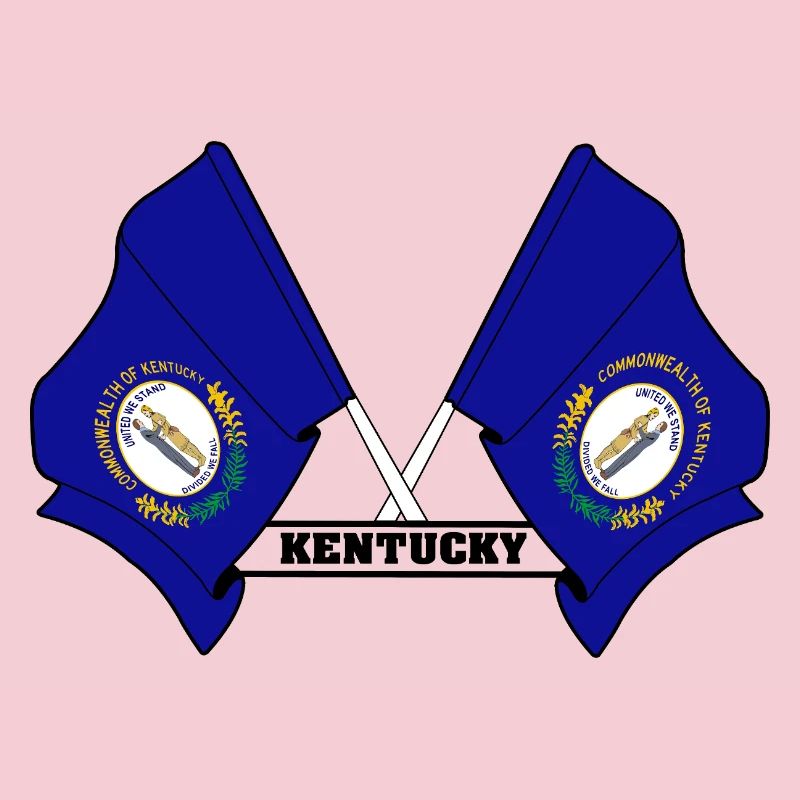 Deux drapeaux texte KENTUCKY