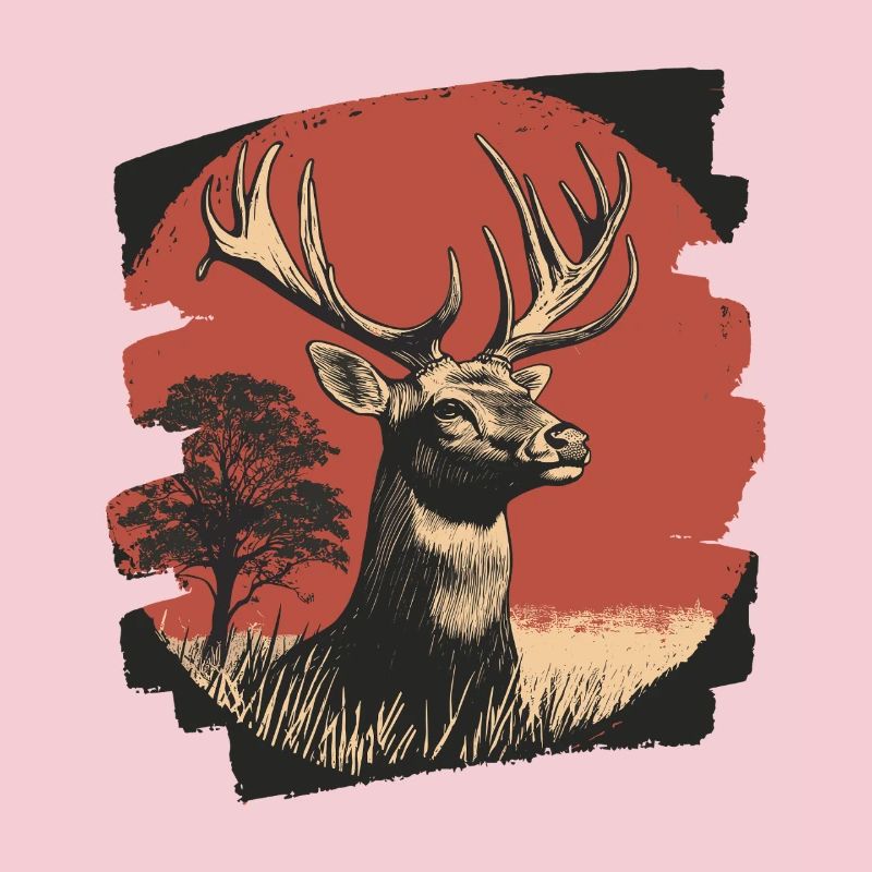 Hirsch mit Geweih