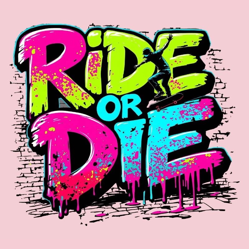Motif de skateboard vibrant avec explosion de couleurs