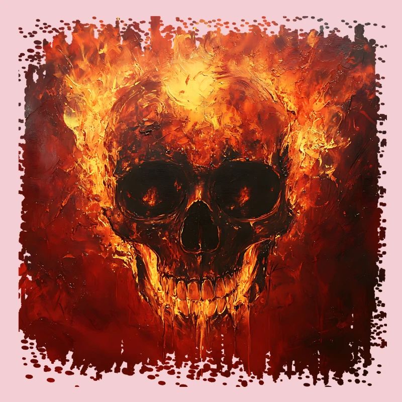 Fiery skull