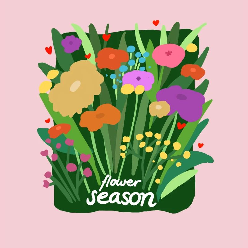 Saison des fleurs - Conception de la nature fleurie colorée