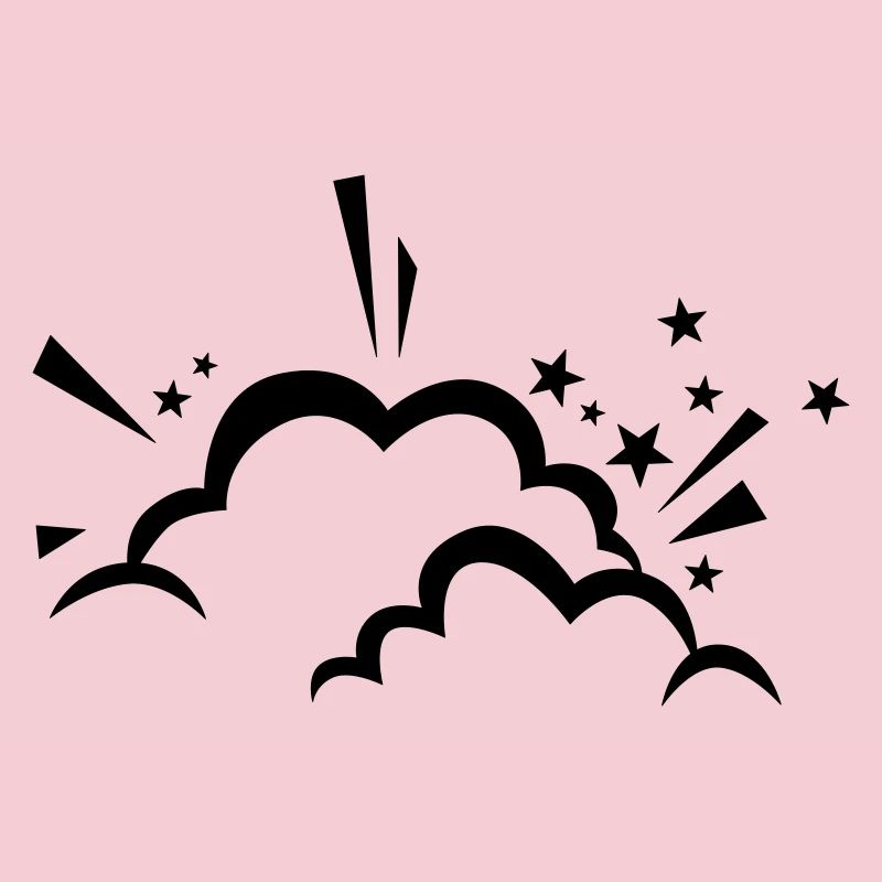 Comic cloud after explosion