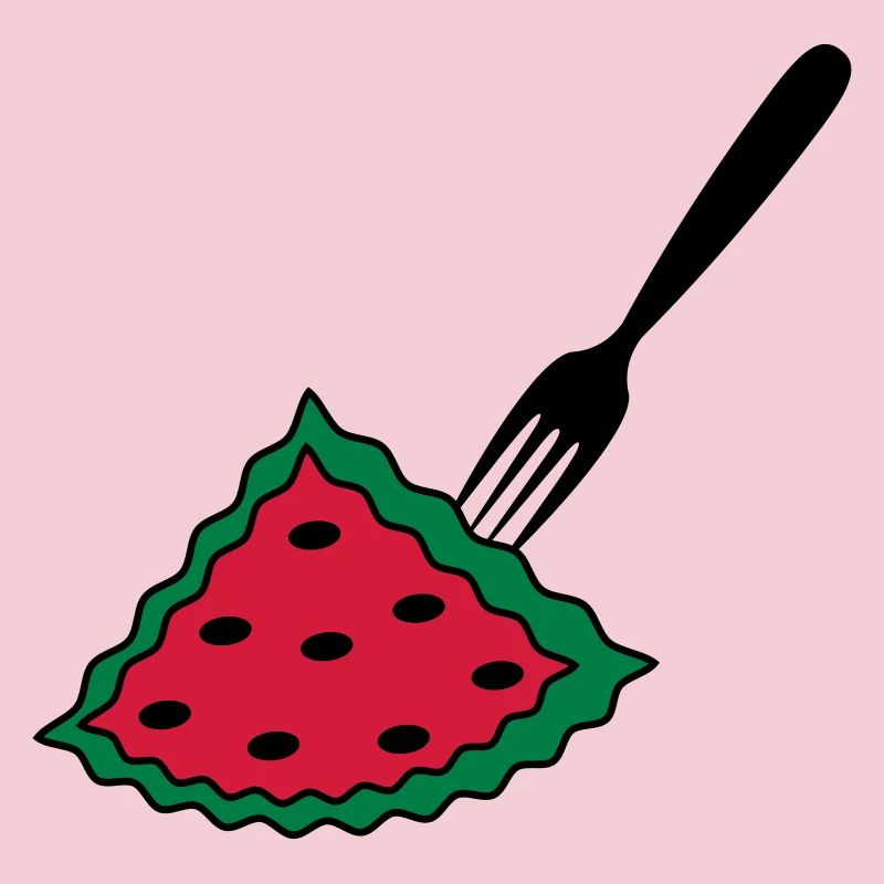 Melone mit Gabel