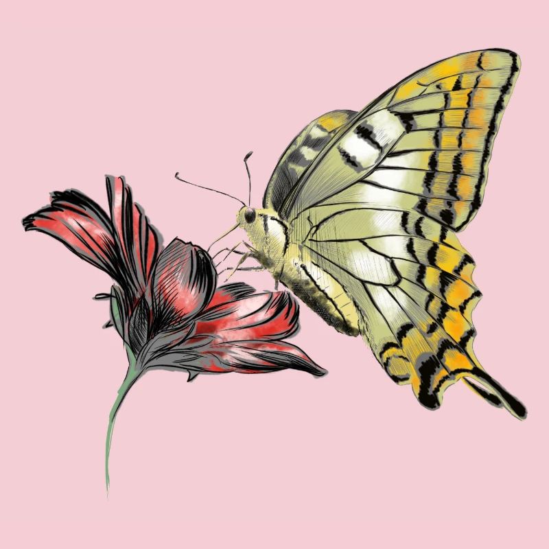 Papillon en fleurs