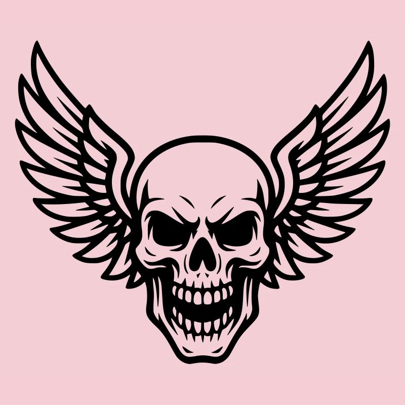 Skull with wings