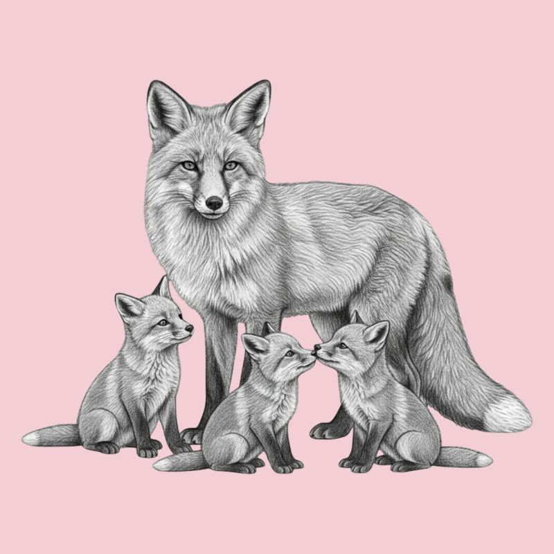 Renard et ses petits 