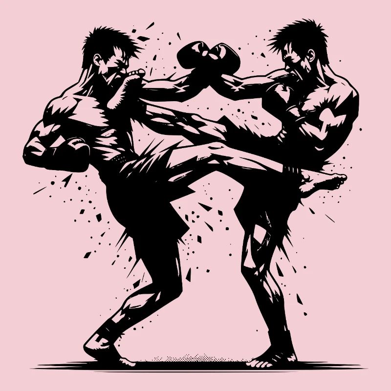 Double Strike Boxe thaïlandaise Le ring brûle violemment