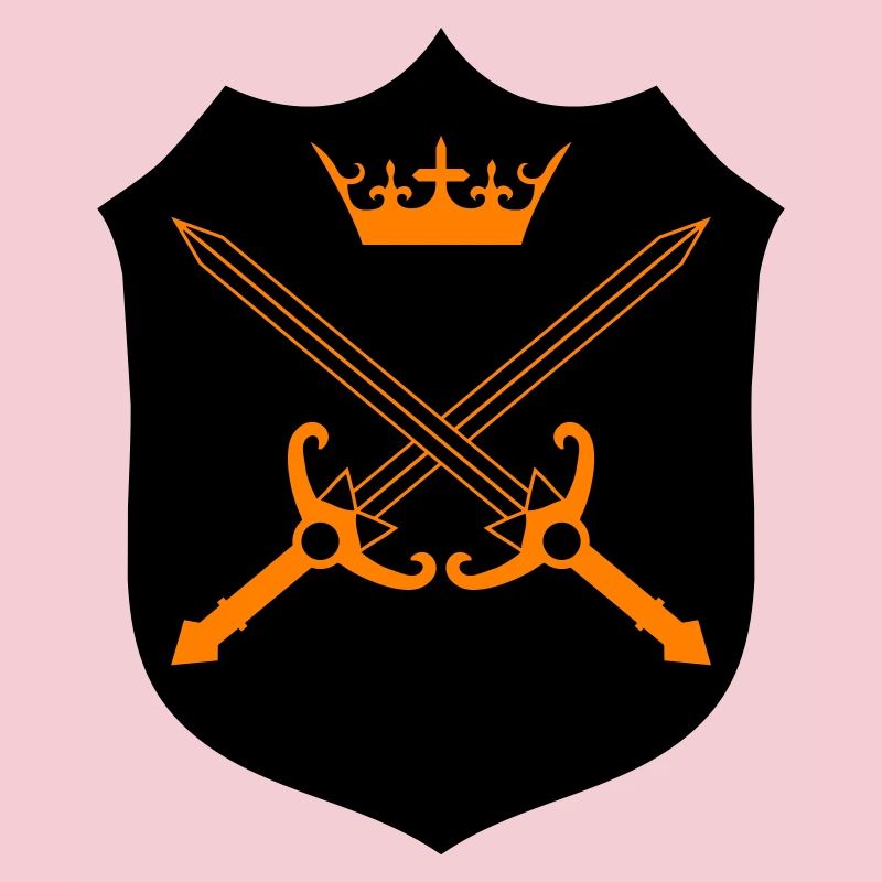 Cross Swords Crown Emblem