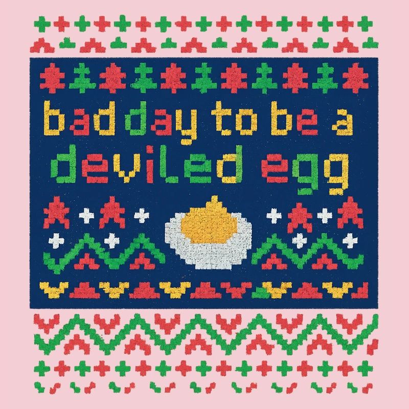Deviled Egg Pixel Pun, Xmas Food lover