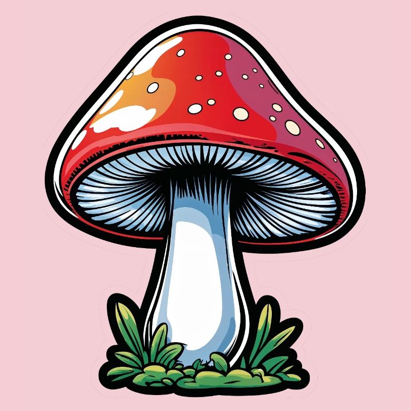 Red Toadstool Popart Design