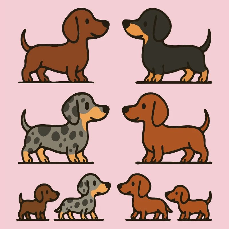 Pack d’illustration du quatuor teckel