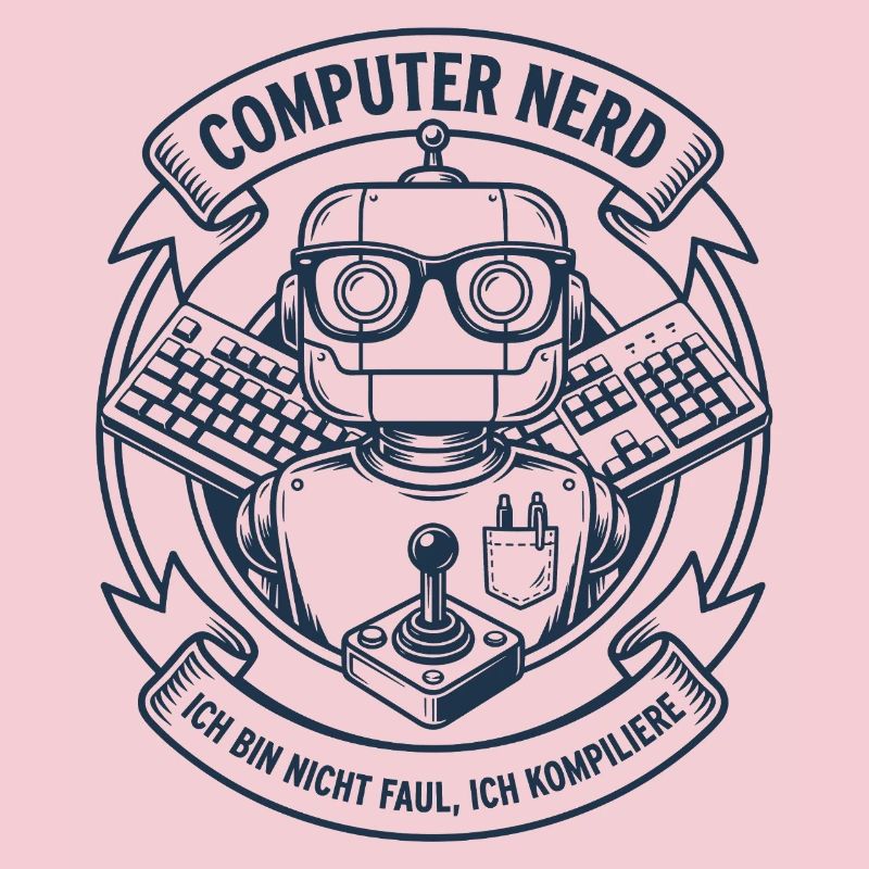 Computer Nerd Roboter Logo