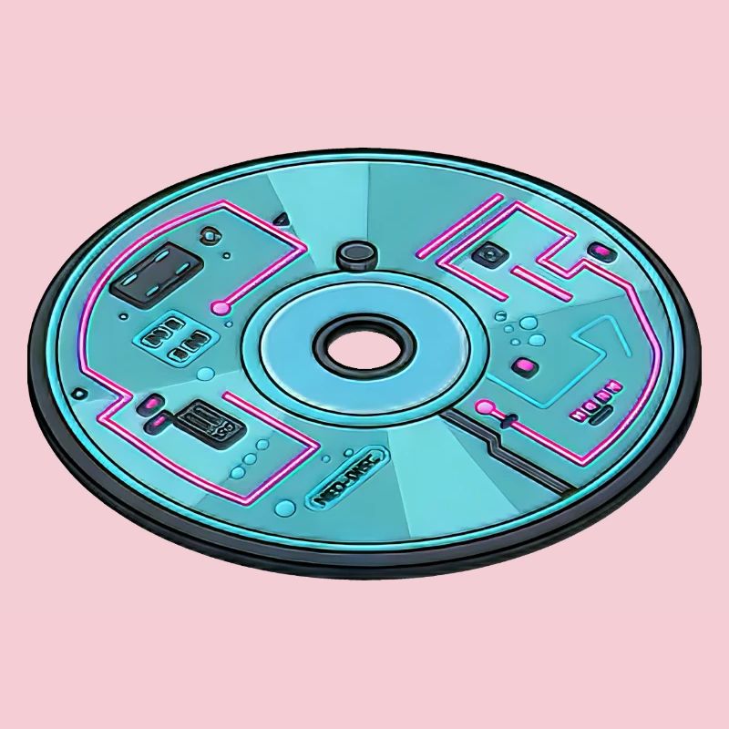 Digitale Zukunft Computer 90er Retro Design