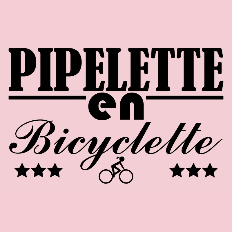 Pipelette on a bicycle