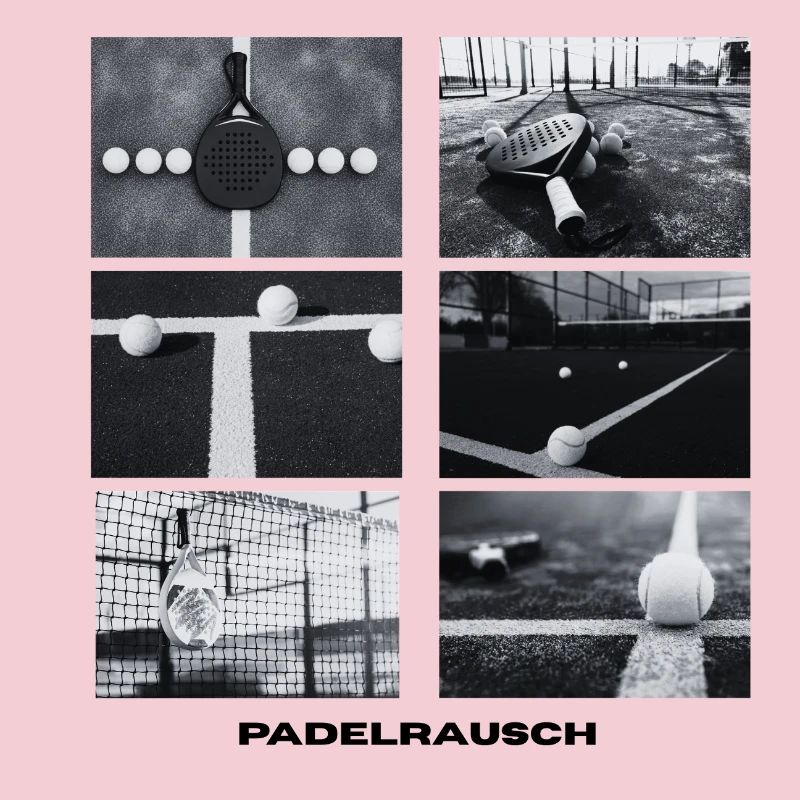 Padelrausch Collage BW