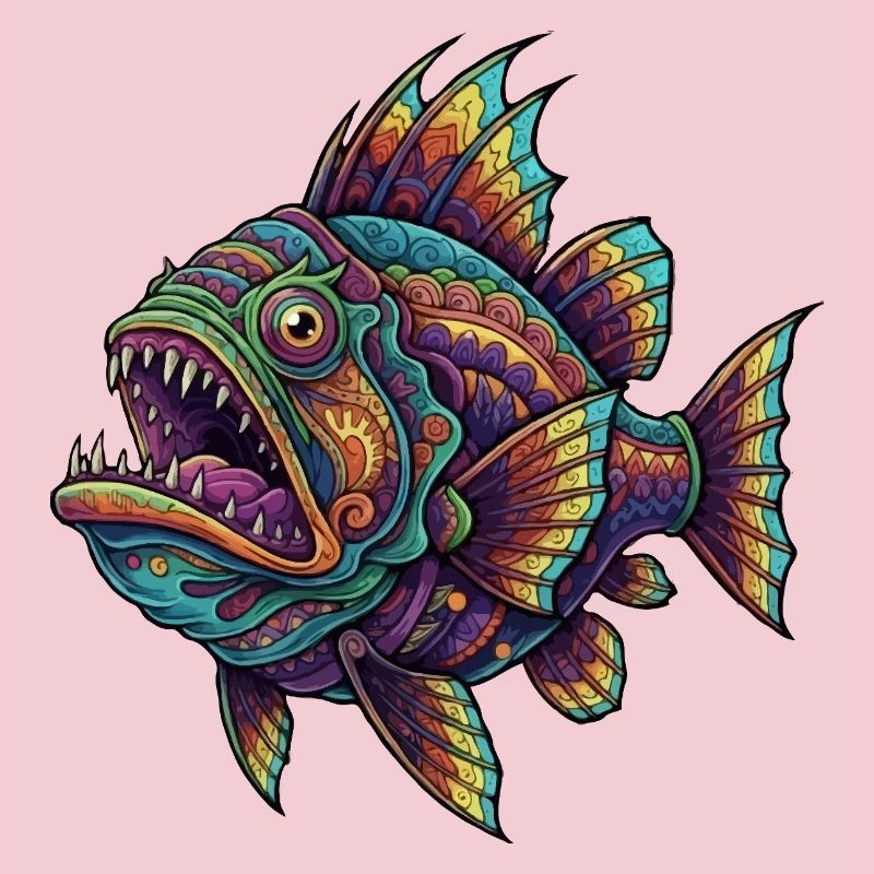 Regenbogenfisch mit Muster