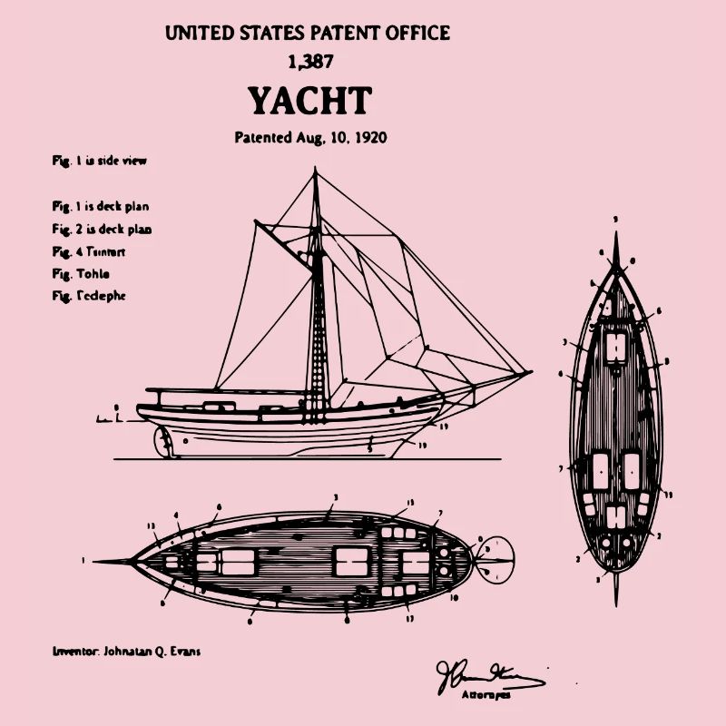 Conception du brevet de plan de yacht