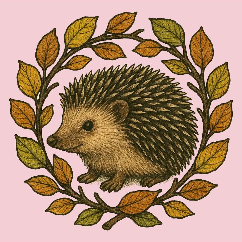 Couronne de hérisson d’automne