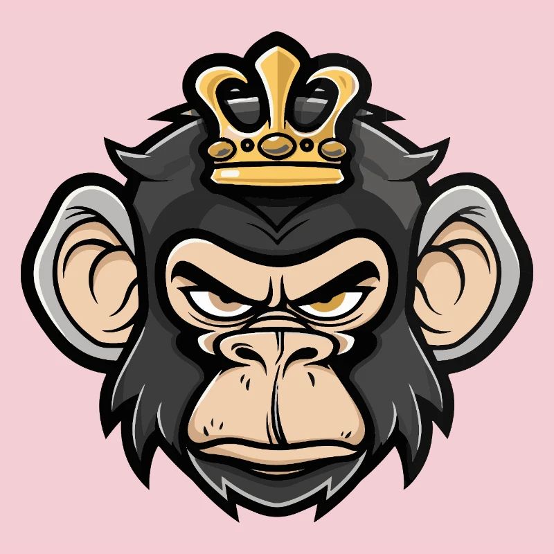 Affe Kopf Krone