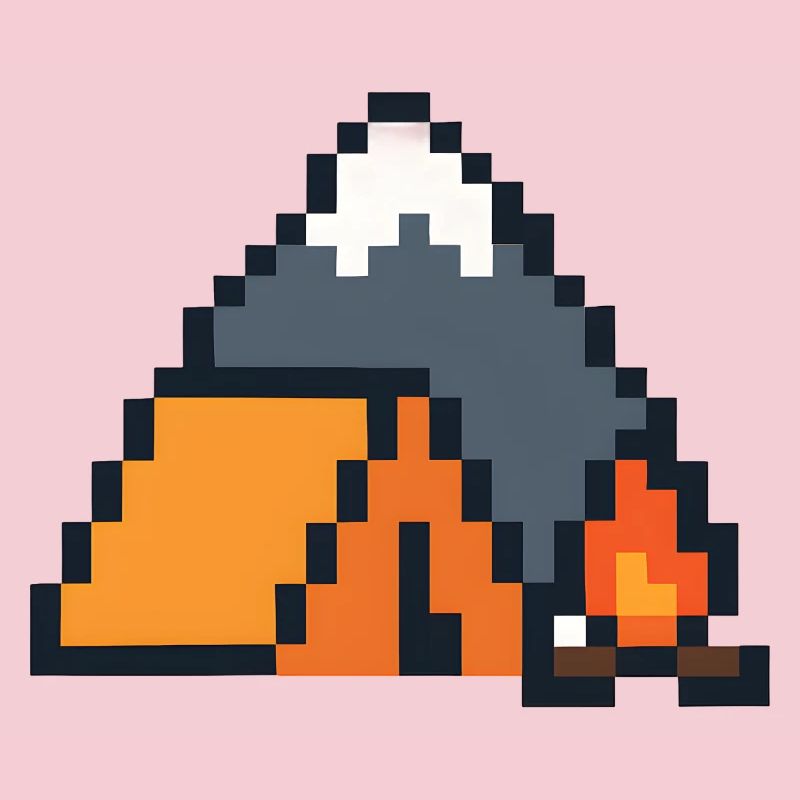 Nuit au clair de lune de Pixel Sleeping Fox