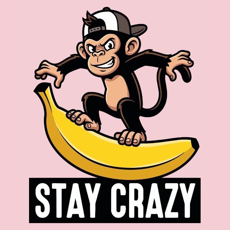 Monkey on Banana Stay Crazy