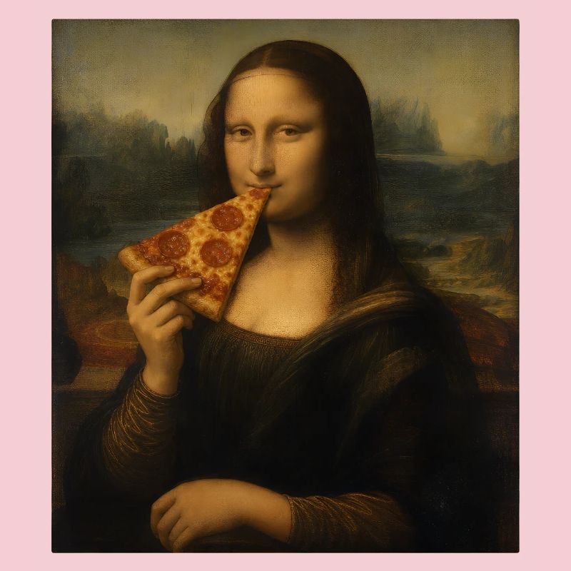 Mona Pizza Leonardo Da Vinci Pizza drôle Mona Li