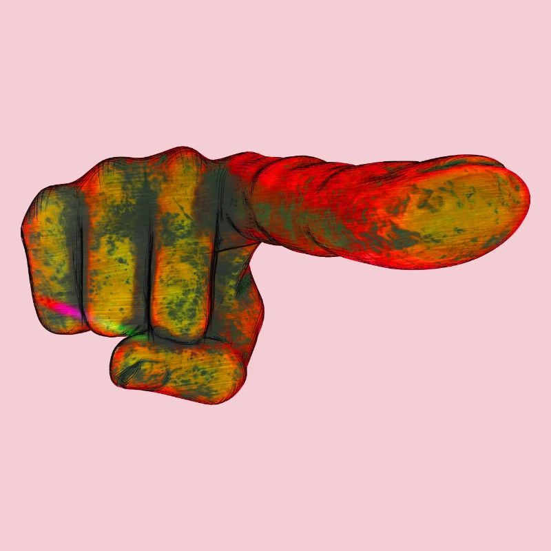Farbexplosion Zeigefinger