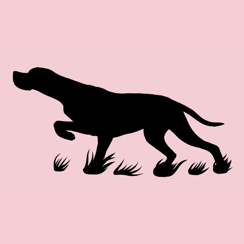 schwarzer Pointer vorstehend